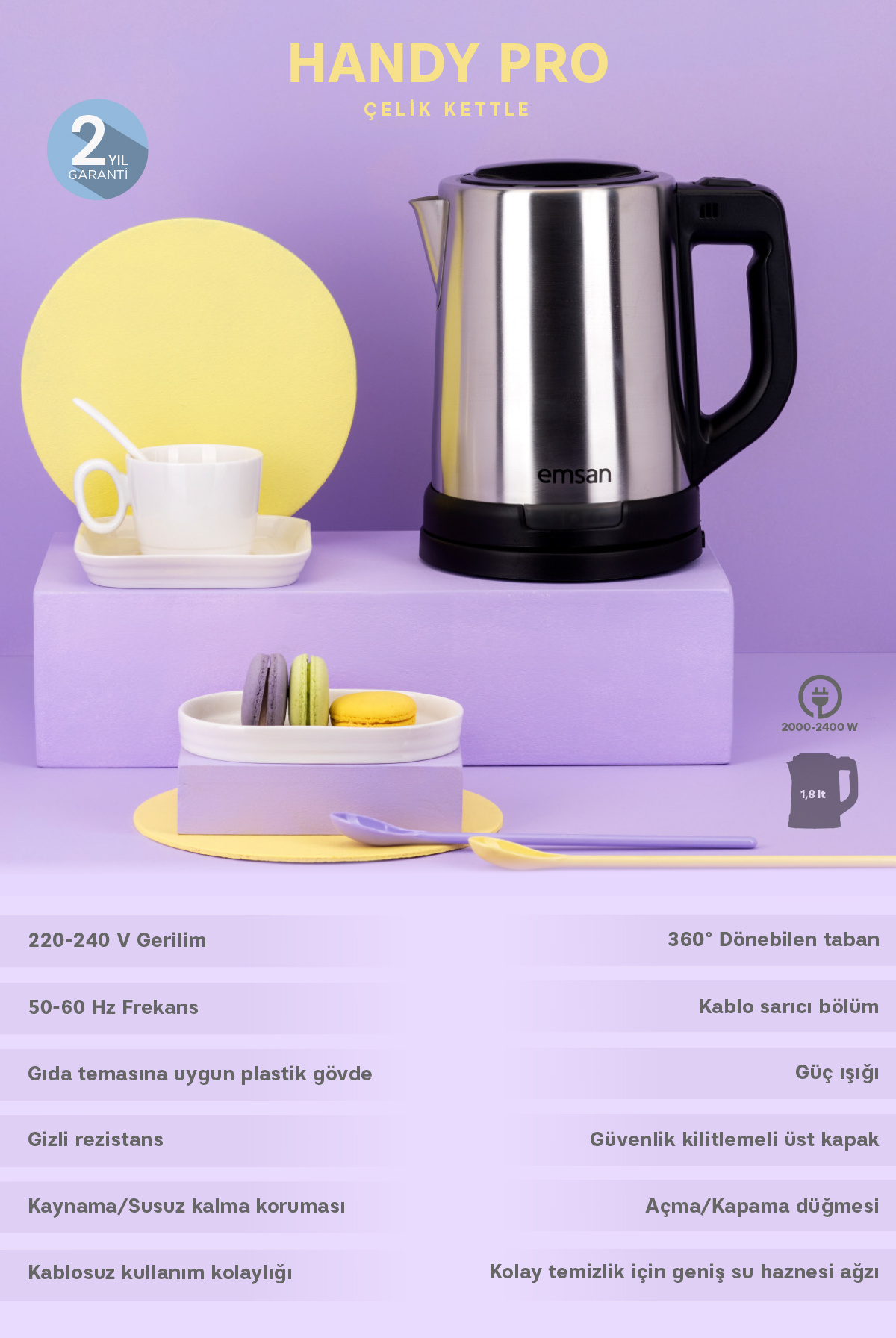 Handy Pro Çelik Kettle