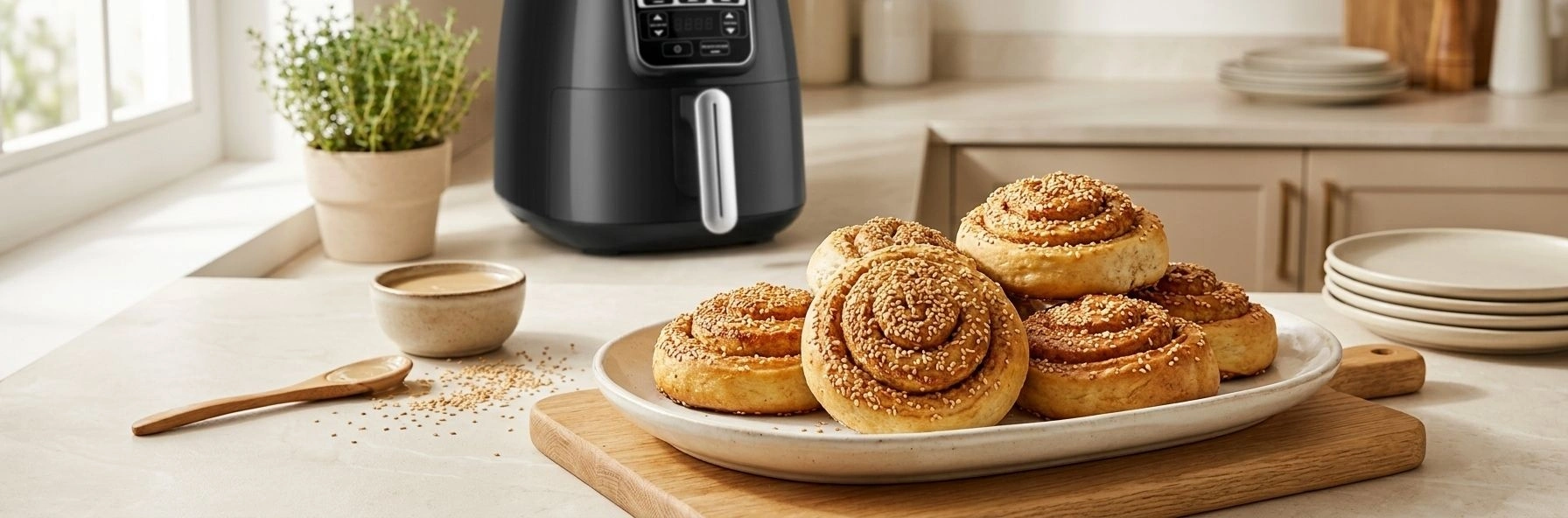 Airfryer'da Tahinli Çörek Tarifi