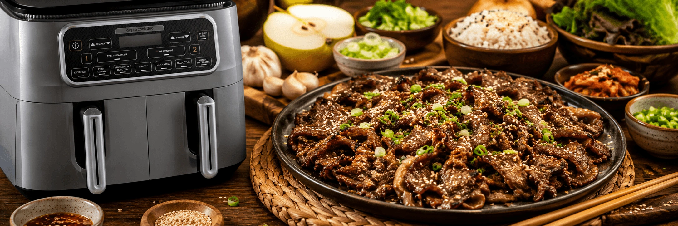 Airfryer'da Kore Bulgogi