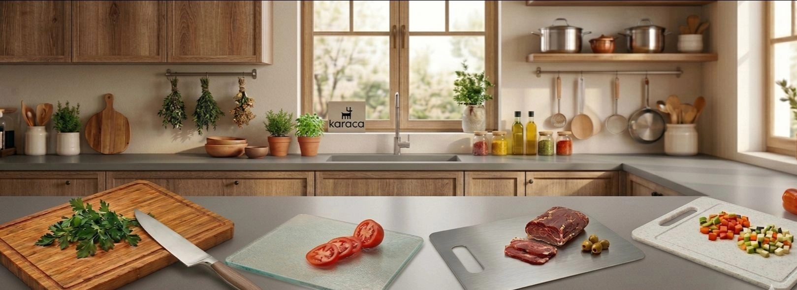 Bambu, Cam, Çelik ve Plastik Kesme Tahtaları Arasında Doğru Tercih