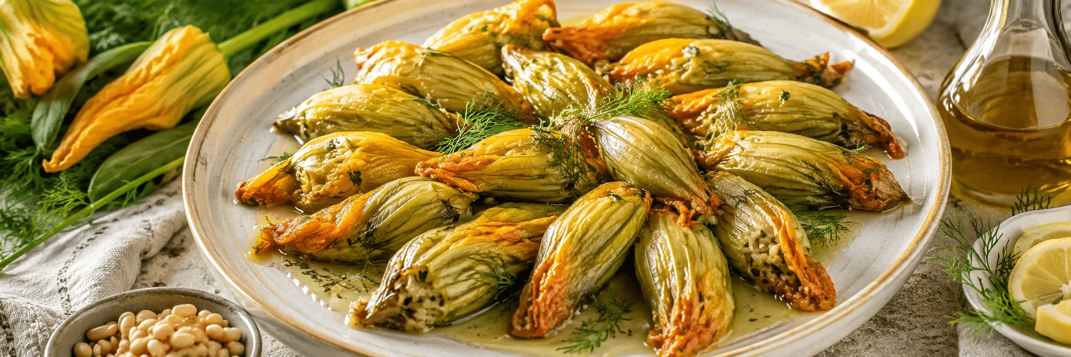 İzmir Usulü Kabak Çiçeği Dolması Tarifi