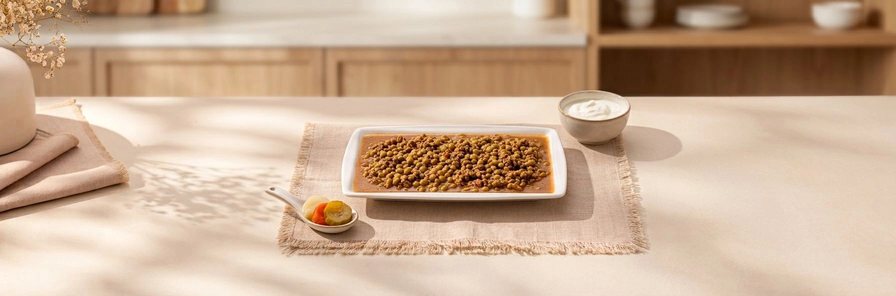 Kıymalı Yeşil Mercimek Yemeği Tarifi