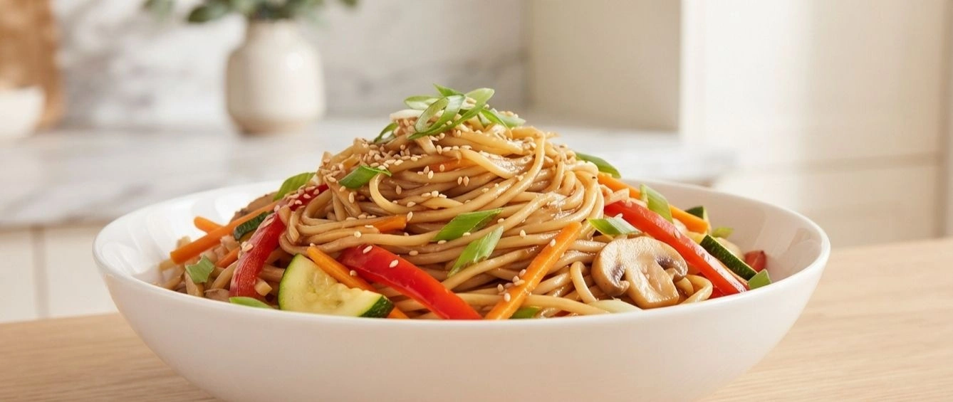 Soya Soslu Sebzeli Noodle Tarifi