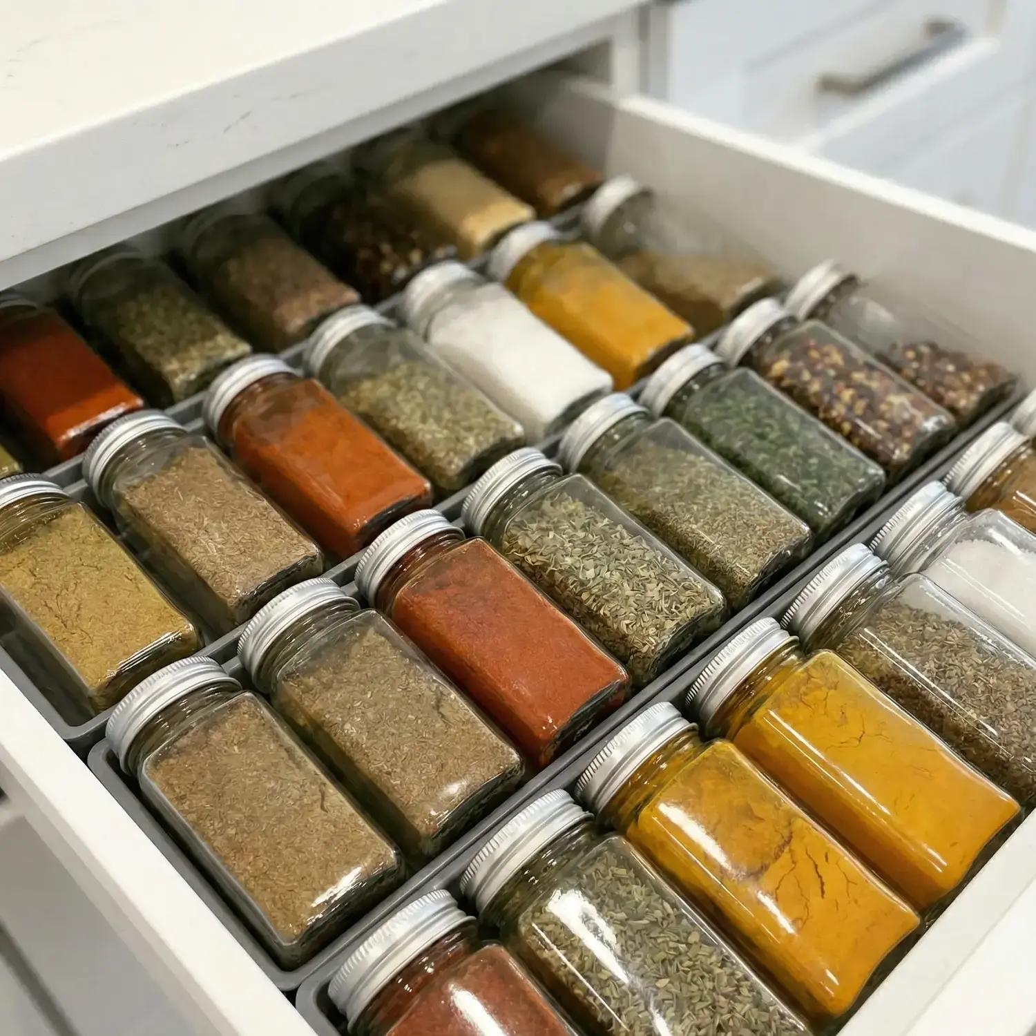 Çekmecede Kavanozlarla Baharat Düzeni