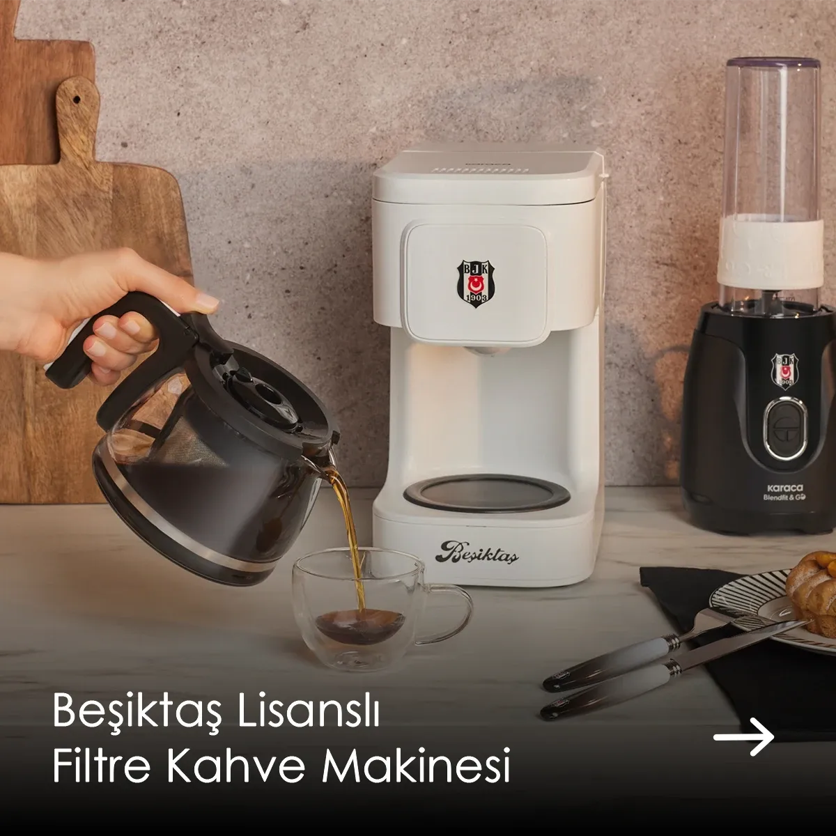 Beşiktaş Lisanslı Filtre Kahve Makinesi