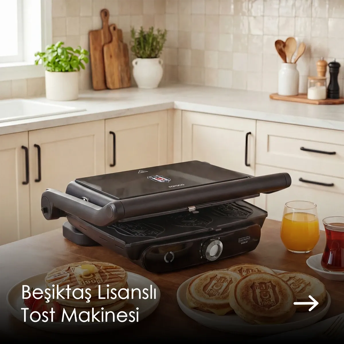 Beşiktaş Lisanslı Tost Makinesi