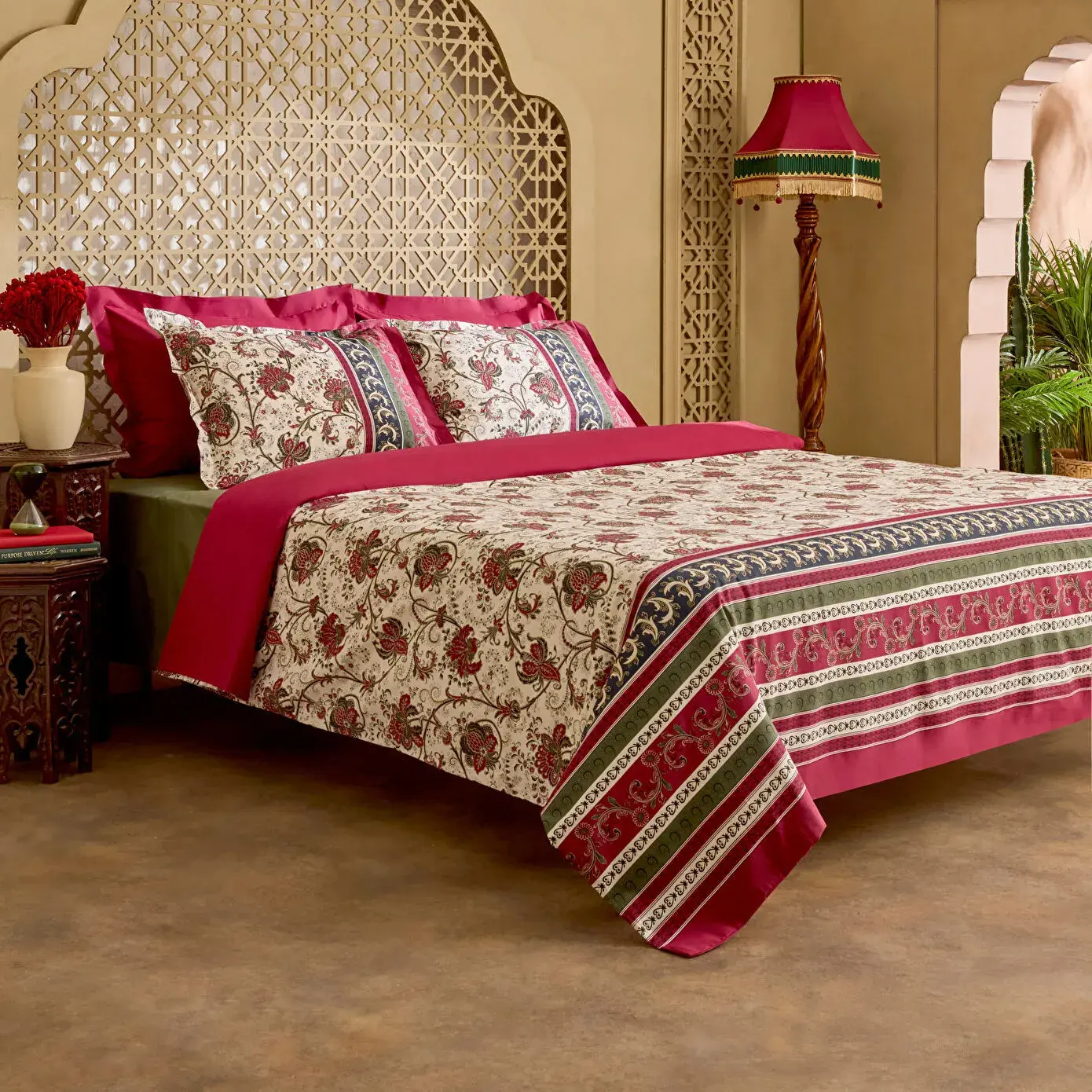 Bordo Nevresim Takımı