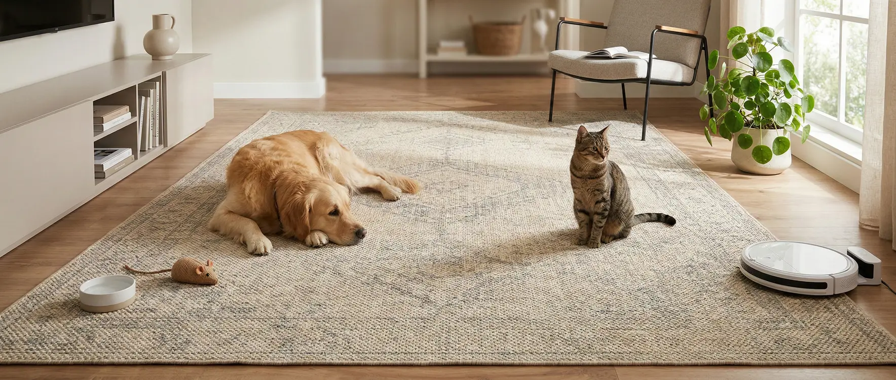 Evcil Hayvan Besleyenler İçin Tüy Tutmayan ve Kolay Temizlenen Halı / Kilim Seçimi