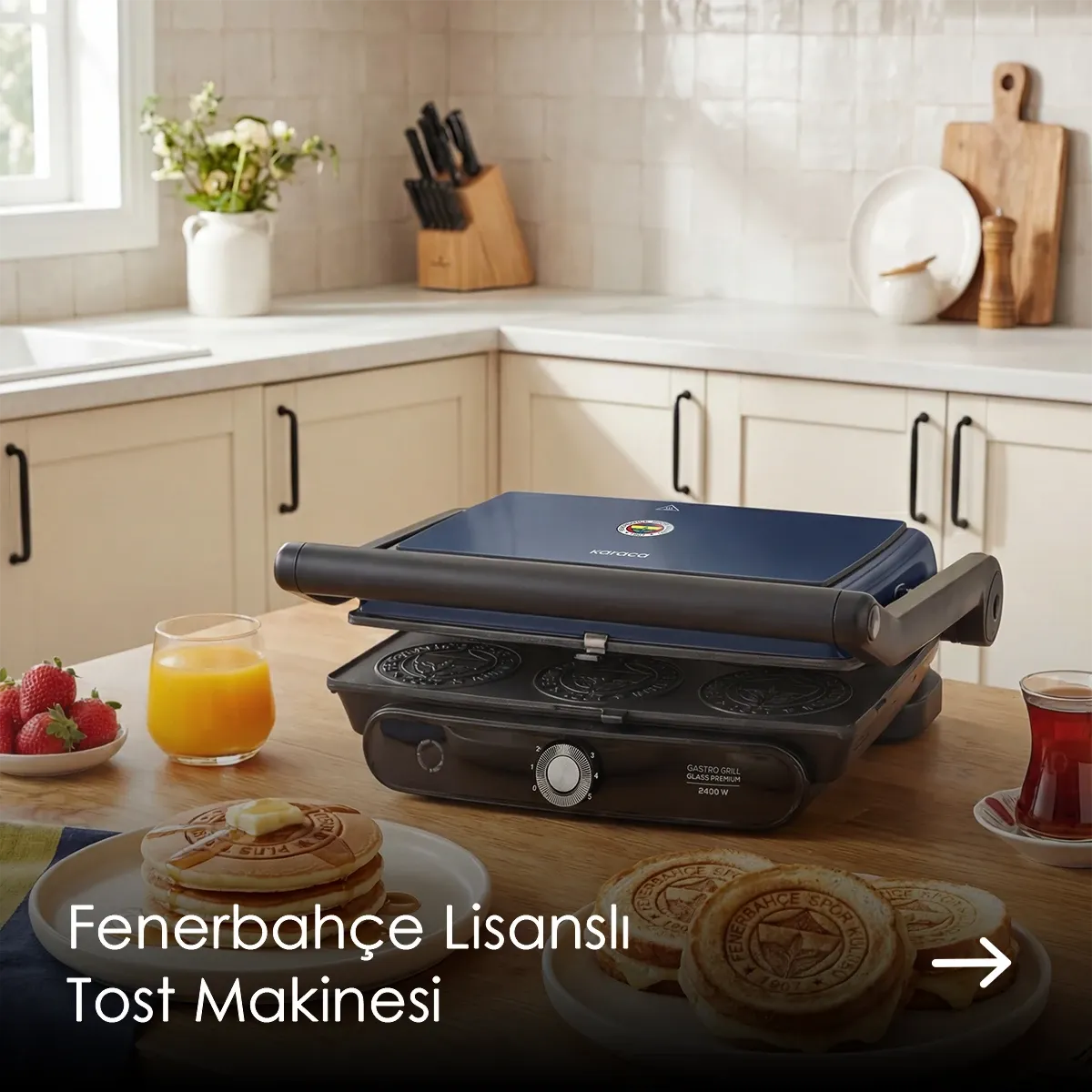 Fenerbahçe Lisanslı Tost Makinesi