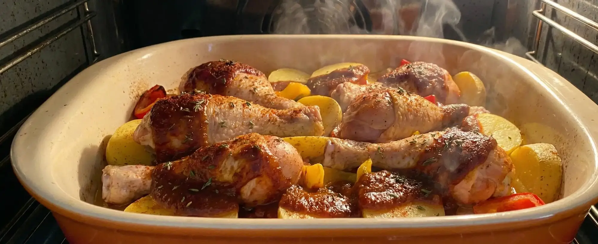 Nar Gibi Kızarmış Yumuşacık Etiyle Fırında Tavuk Tarifi