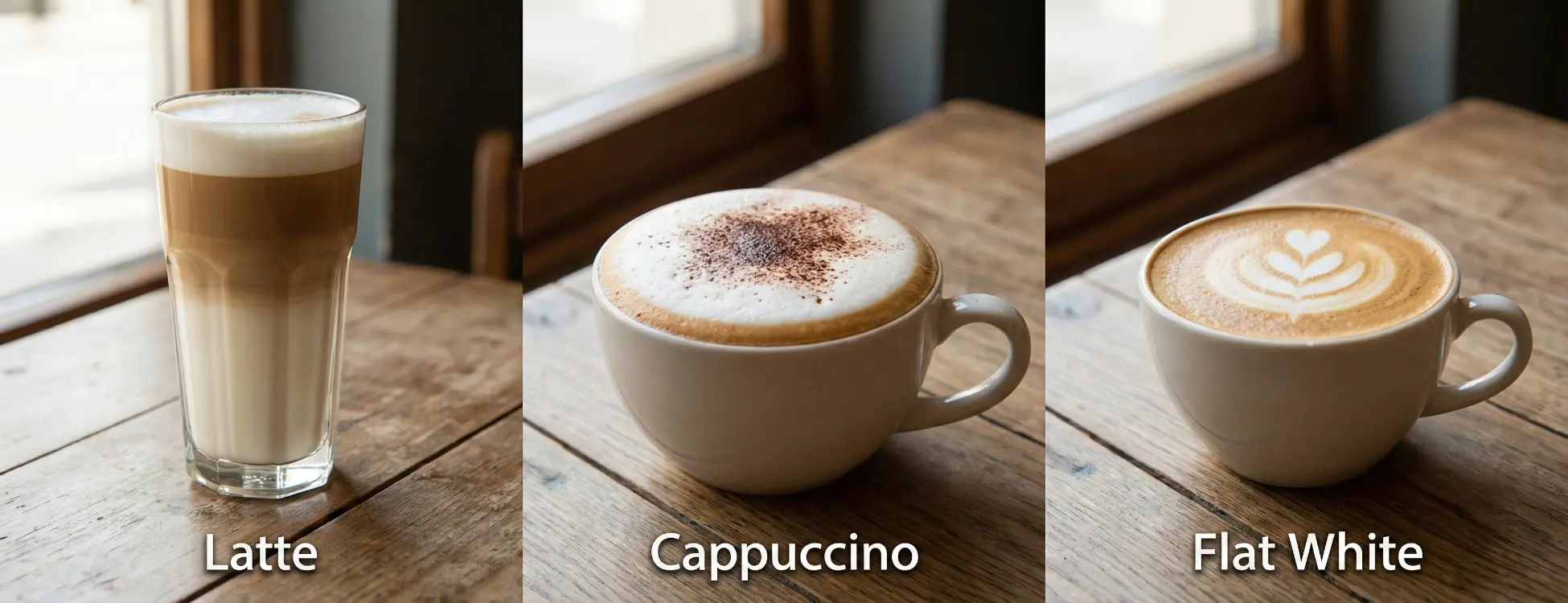 Latte, Cappuccino ve Flat White Arasındaki Farklar ve Damak Tadınıza Uygun Seçim Rehberi