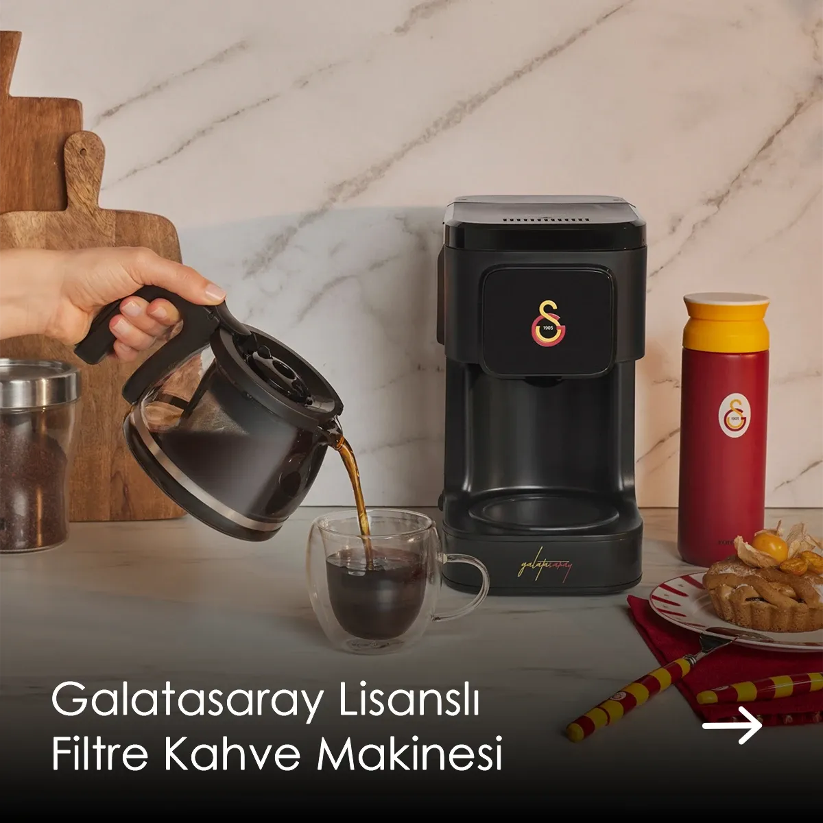 Galatasaray Lisanslı Filtre Kahve Makinesi