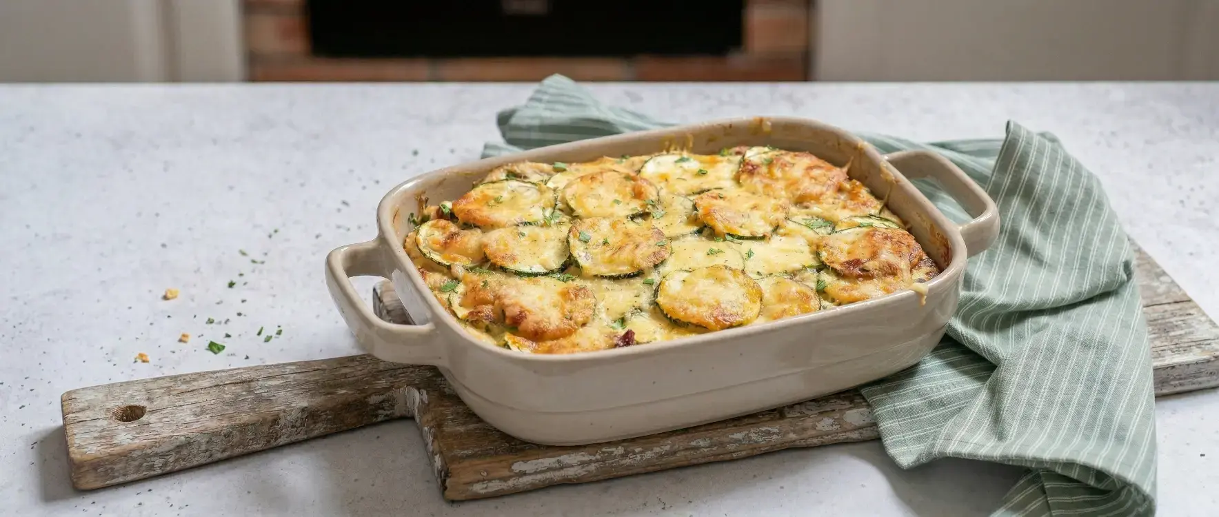 Fırında Beşamel Soslu Kabak Graten Tarifi