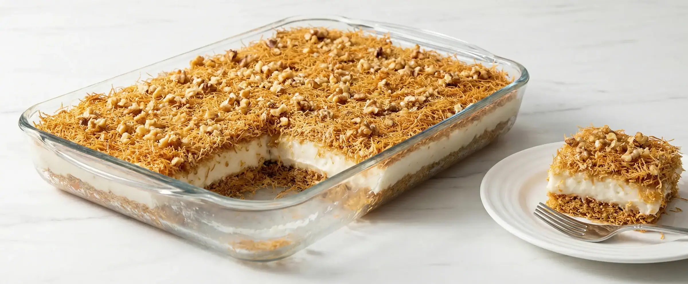 Çıtır Kadayıflı Muhteşem Kadayıflı Muhallebi Tatlısı Tarifi