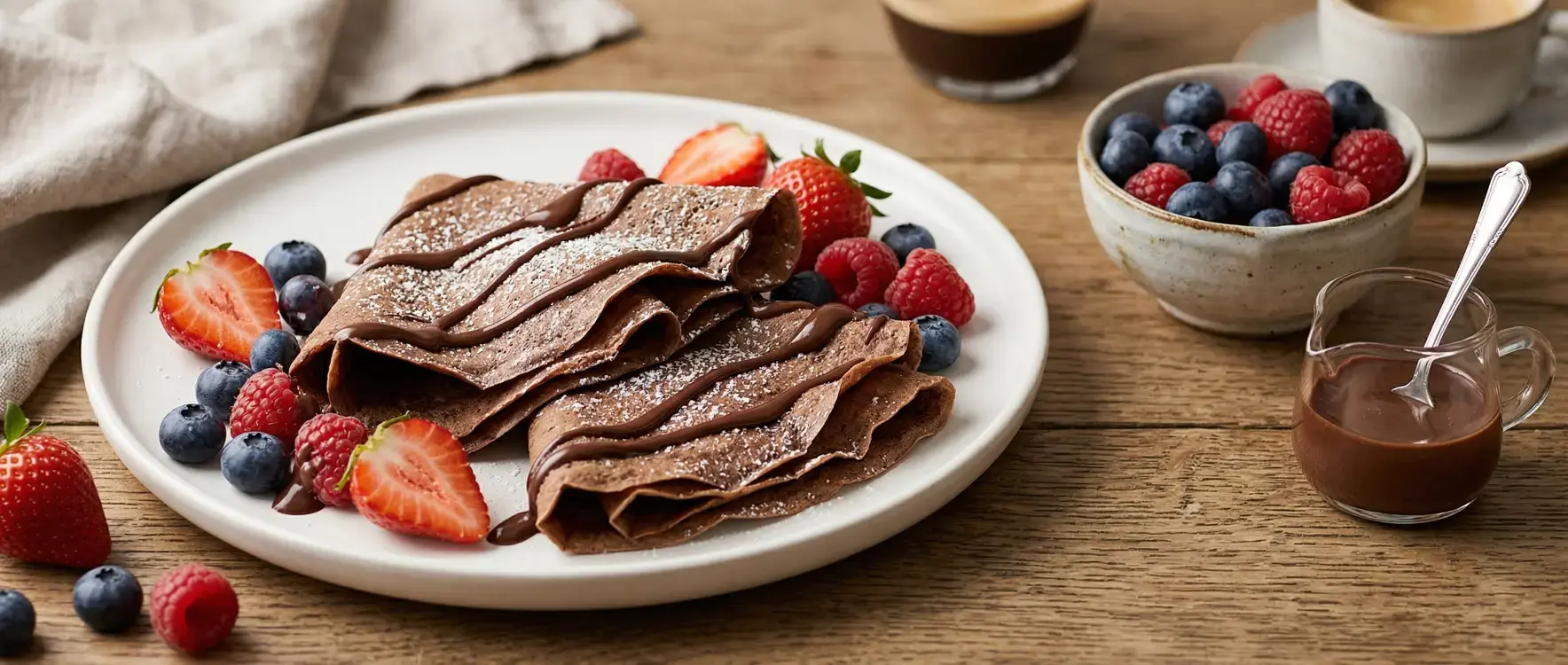 Kakaolu Hamurdan Ev Yapımı Çikolatalı Krep Tarifi