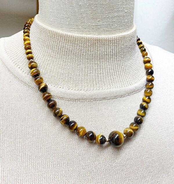 Kaplan Gözü Taşı Kolye