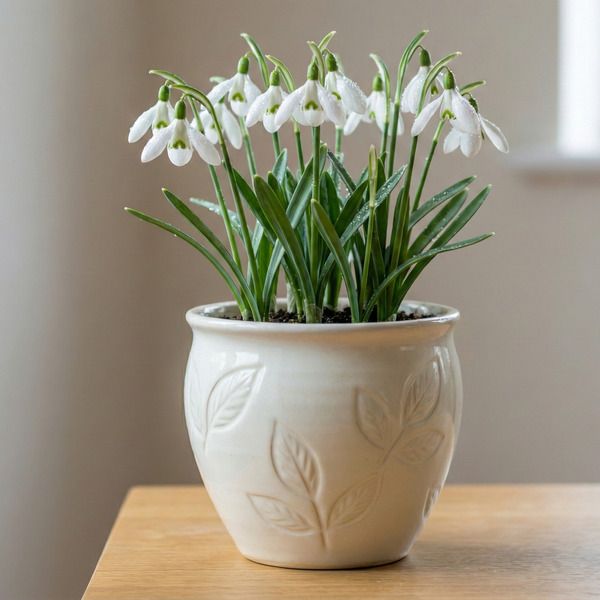 Saksıda Kardelen Çiçeği