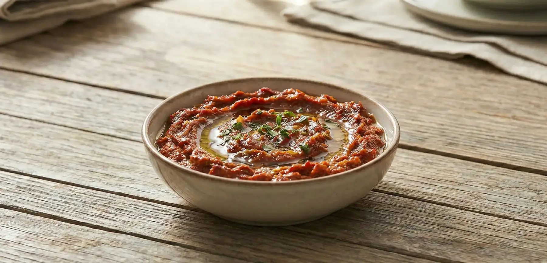 Cevizli ve Baharatlı Kuru Domates Mezesi Tarifi