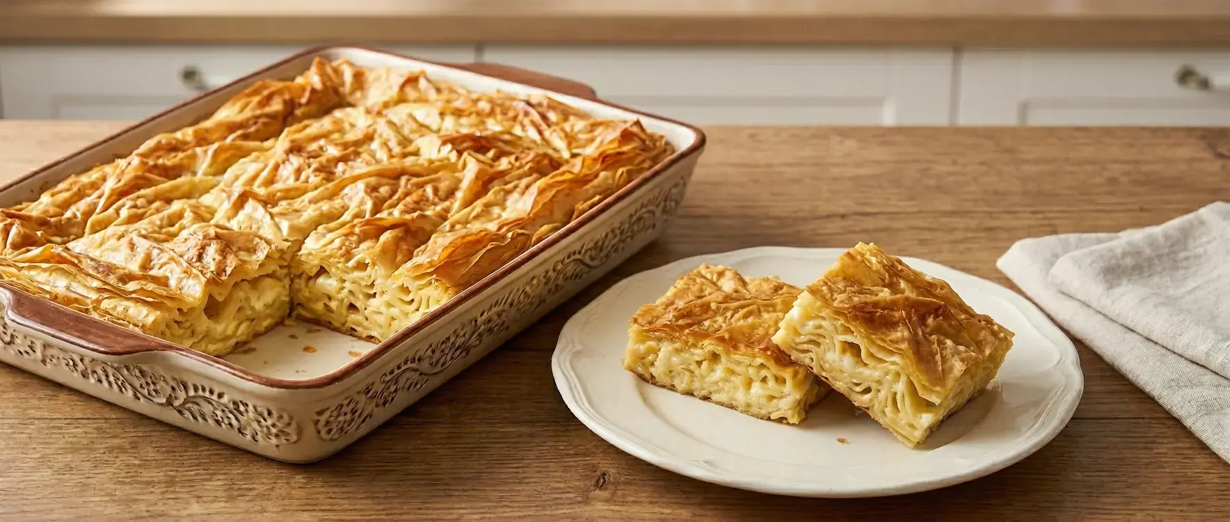 Fırında Yufkalı Pratik Makarna Böreği Tarifi