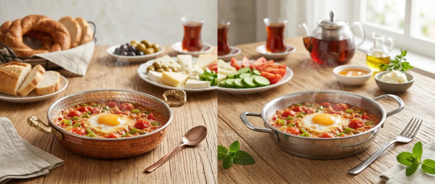 Bakır mı, Çelik Sahan mı? En İyi Menemen Hangi Tavada Olur?