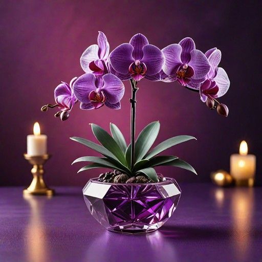 Mor Orkide Çiçeği