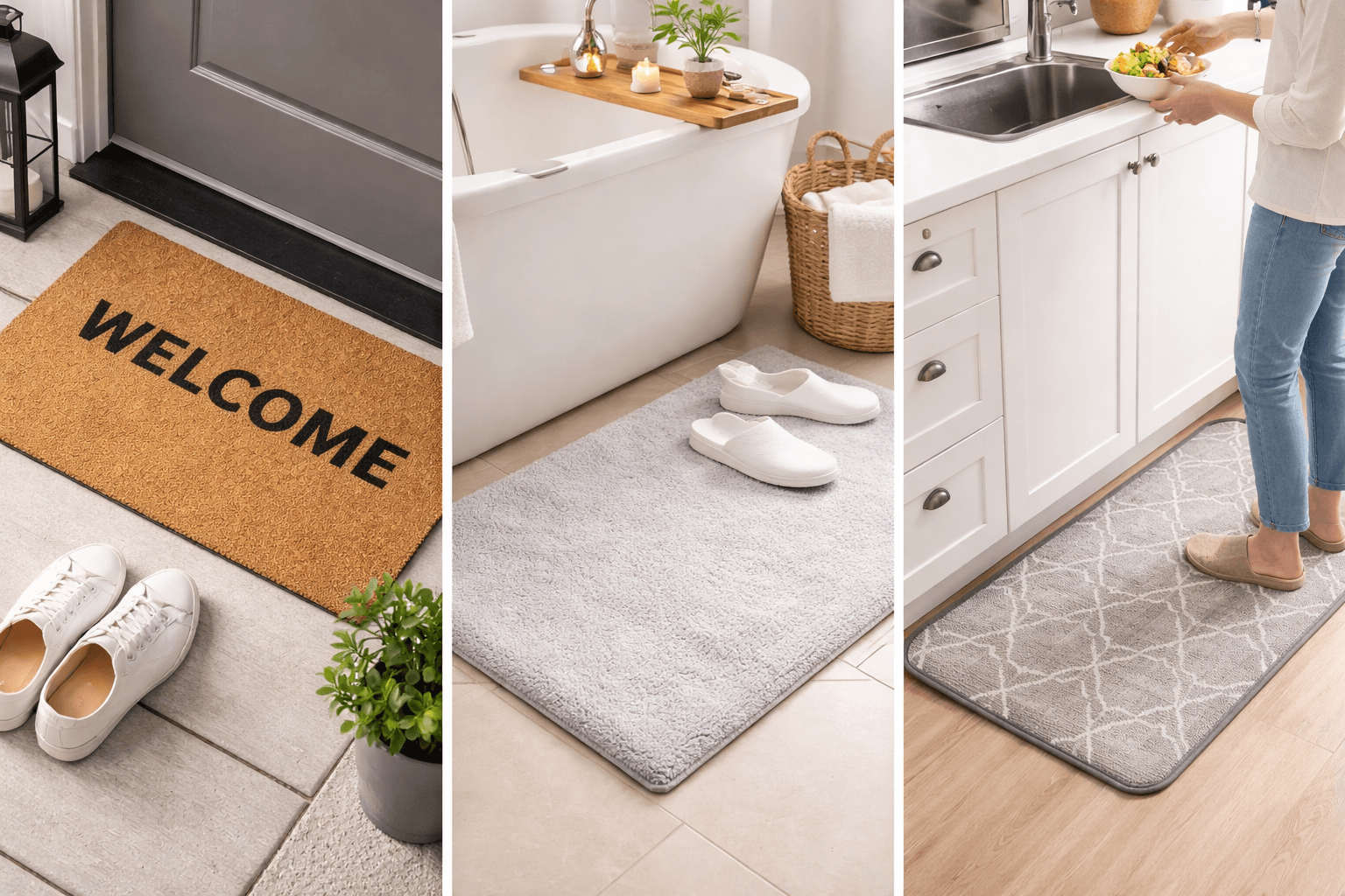 Paspas Çeşitleri ve Kullanım Alanları: Kapı Önü, Banyo, Mutfak