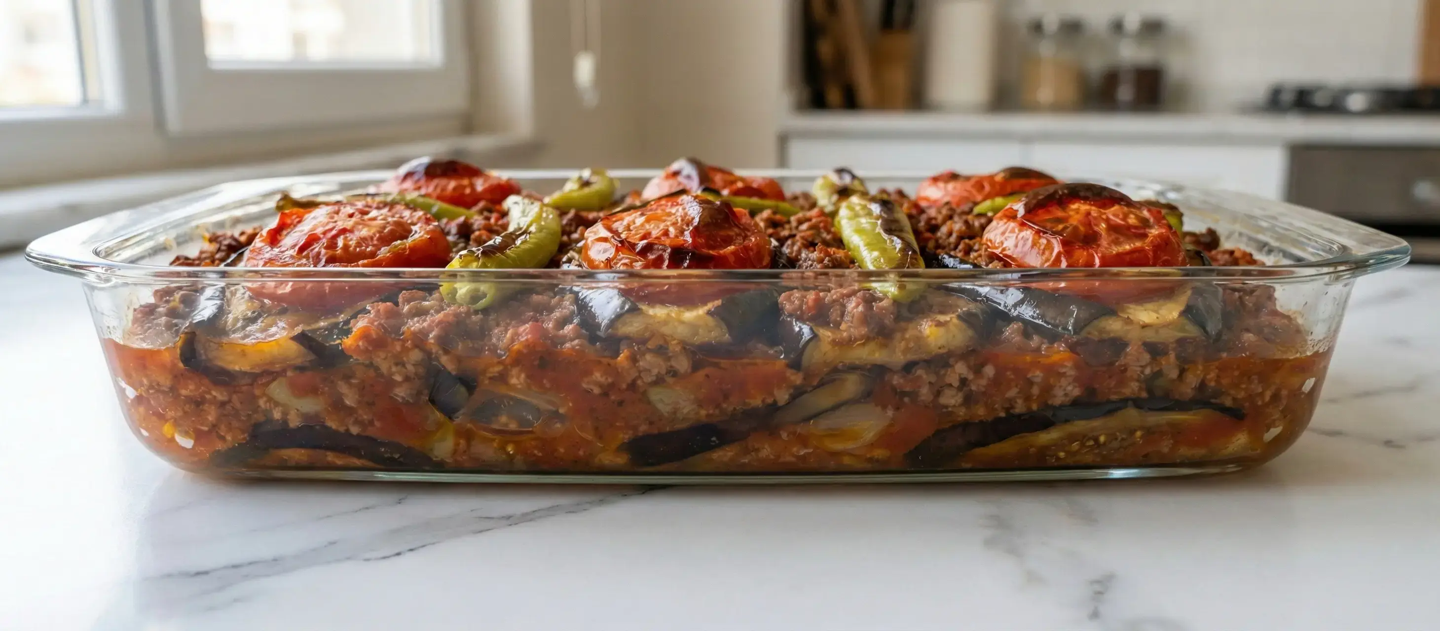 Lokum Gibi Pişen Kıymalı Patlıcan Oturtma Tarifi