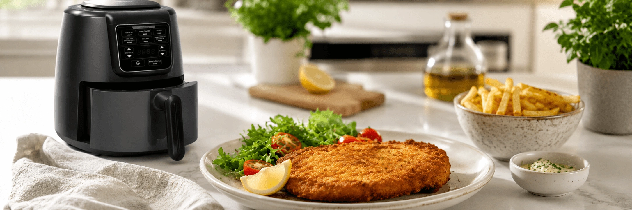 Airfryer'da Klasik Tavuk Şinitzel