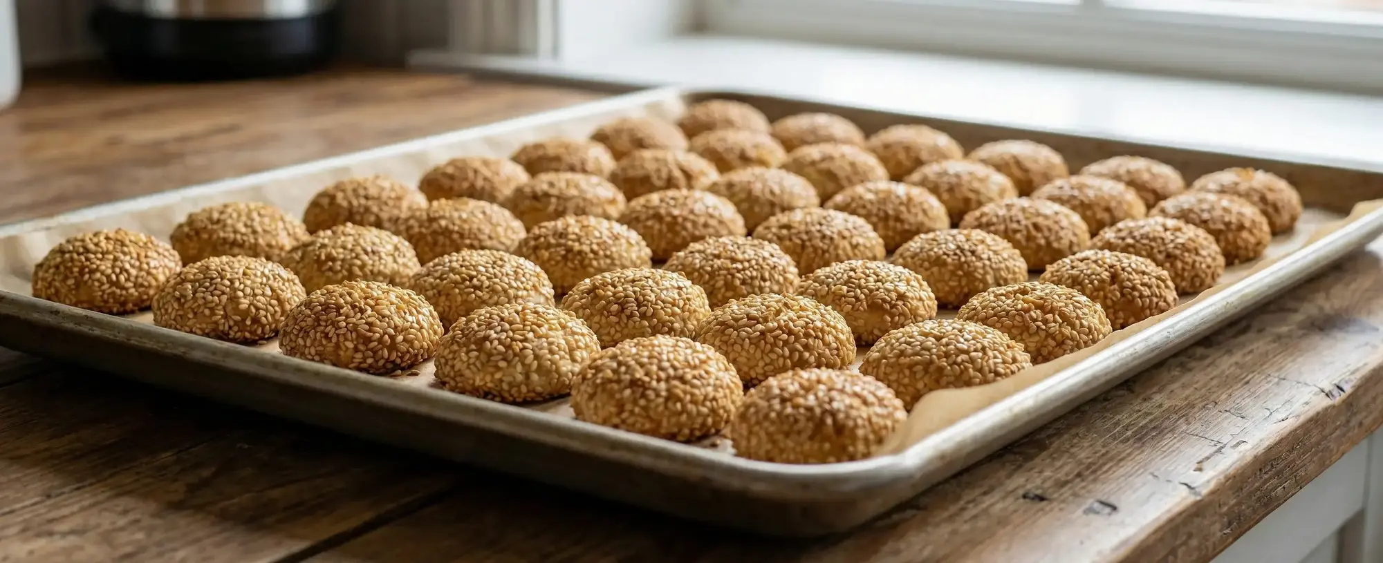 Ağızda Dağılan Kıyır Kıyır Susamlı Kurabiye Tarifi