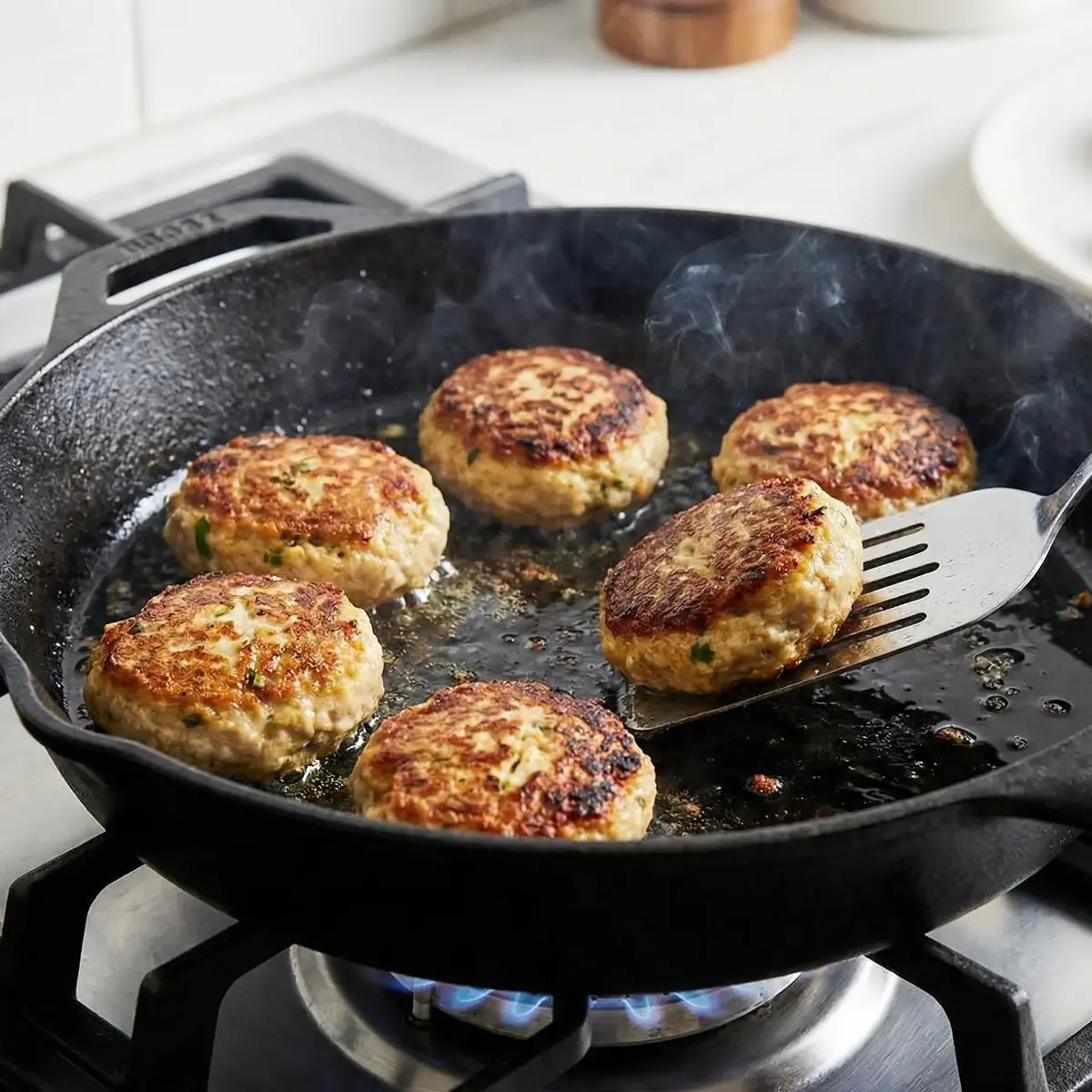 Tavada Tavuk Köfte Pişirme