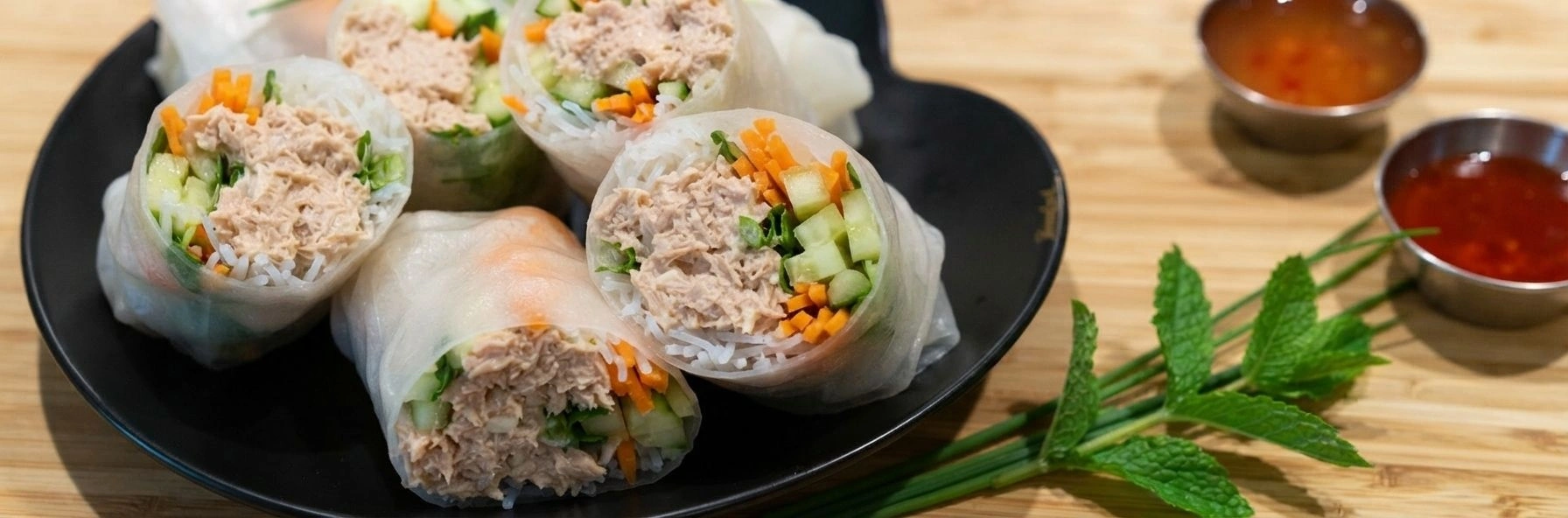 Thai Spring Rolls Tarifi: Ton Balıklı Pirinç Kağıdı Ruloları