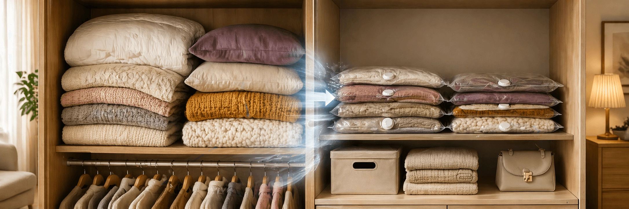 Dolap Düzeni için Vakumlu Saklama Torbası Kullanımı: Daha Az Yer, Daha Fazla Nefes