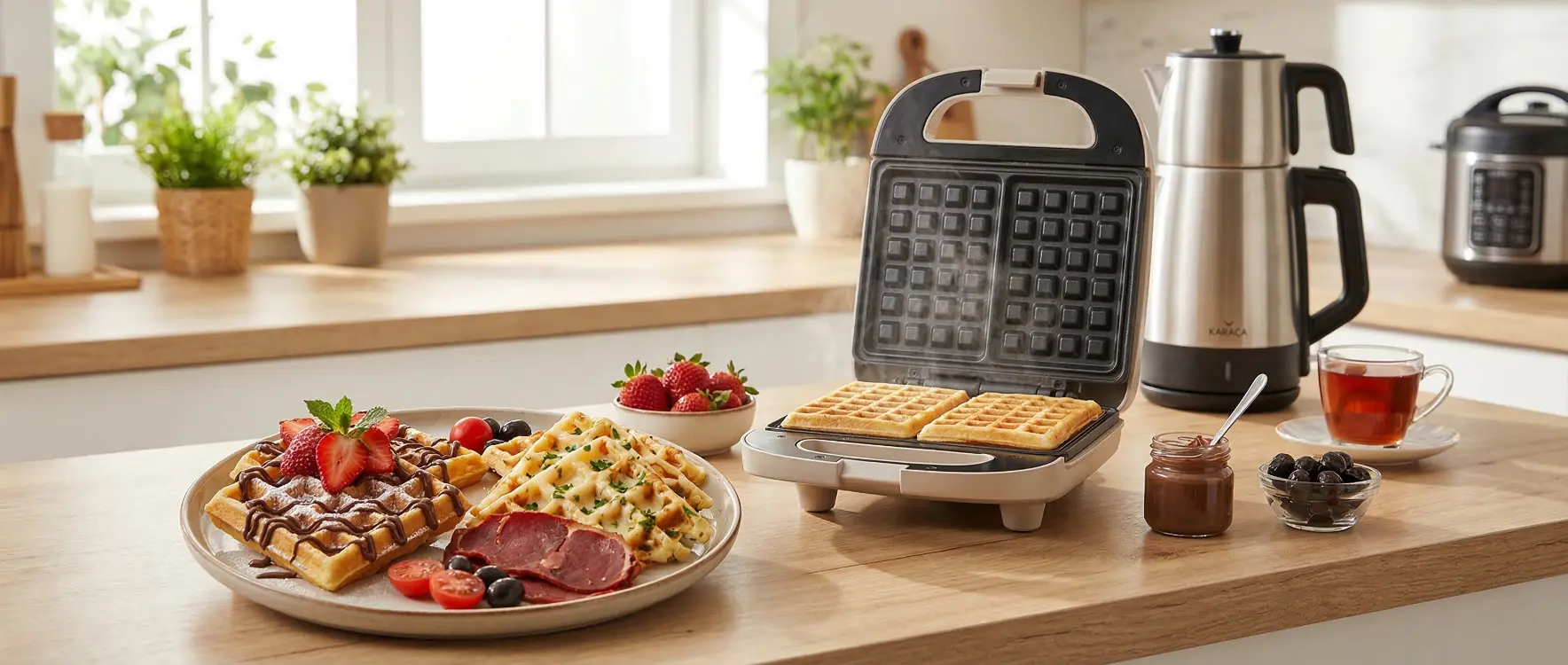 Waffle Makinesinde Sadece Tatlı mı Yapılır? Tuzlu Waffle ve Pratik Kahvaltılıklar