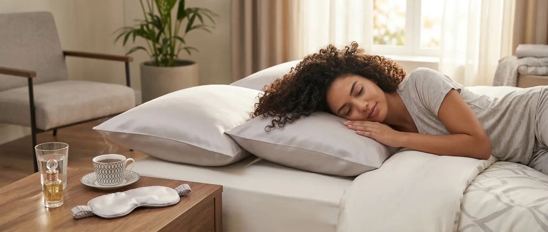 Kıvırcık Saçlar ve Cilt Kırışıklıkları İçin Yastık Kılıfı Seçimi: Neden Saten Kılıf Kullanılmalı?