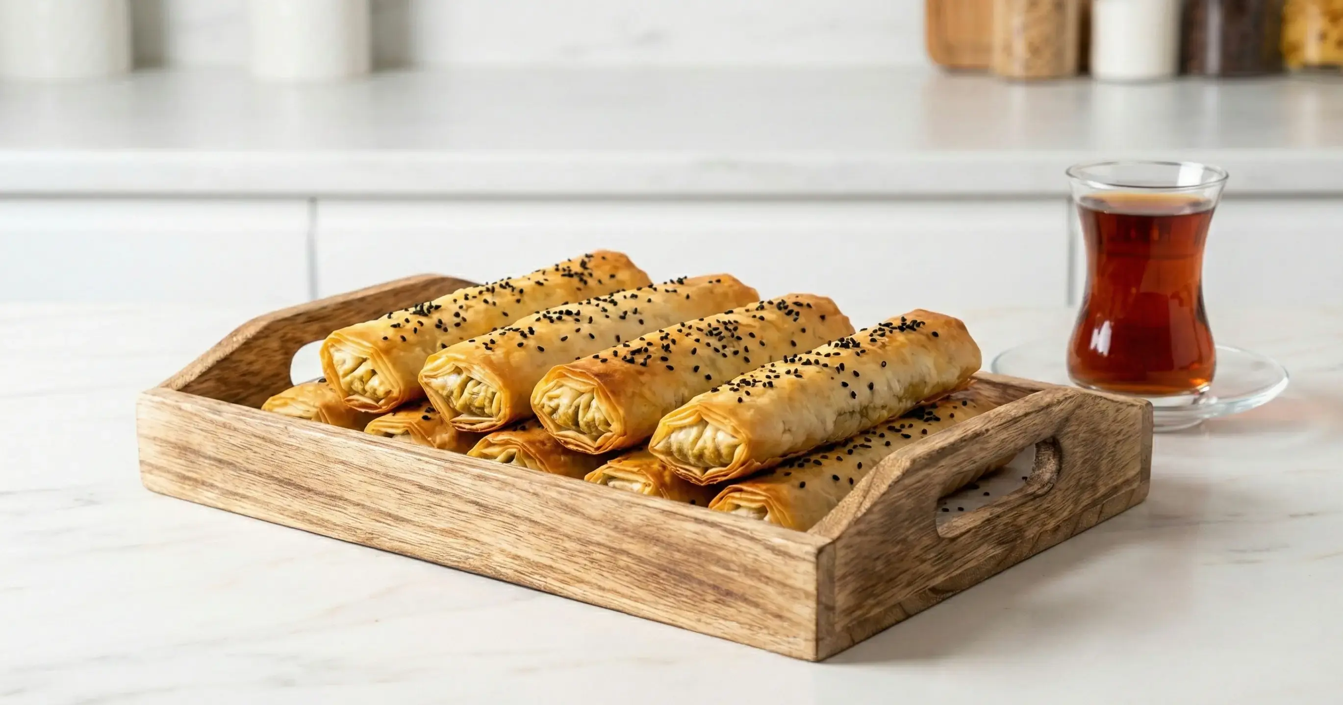 Kıymalı Tadında Çıtır Çıtır Yeşil Mercimekli Börek Tarifi