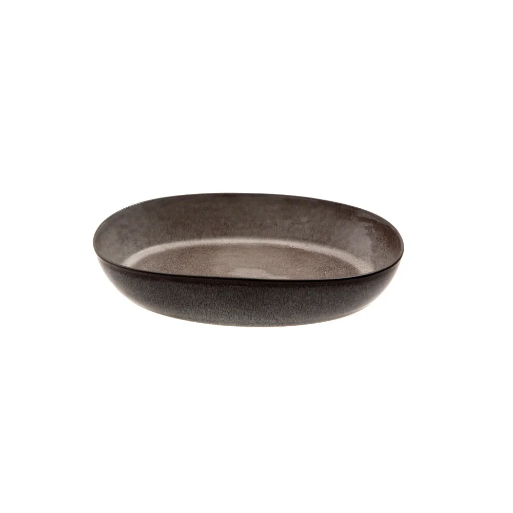 Jumbo Twin Smoked Kayık Tabak 20 cm