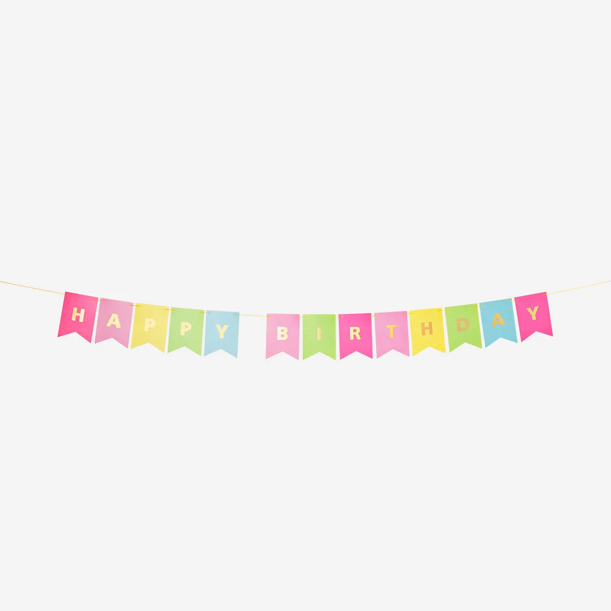 Flying Tiger Copenhagen Çok Renkli "Happy Birthday" Dekoratif Duvar Süsü