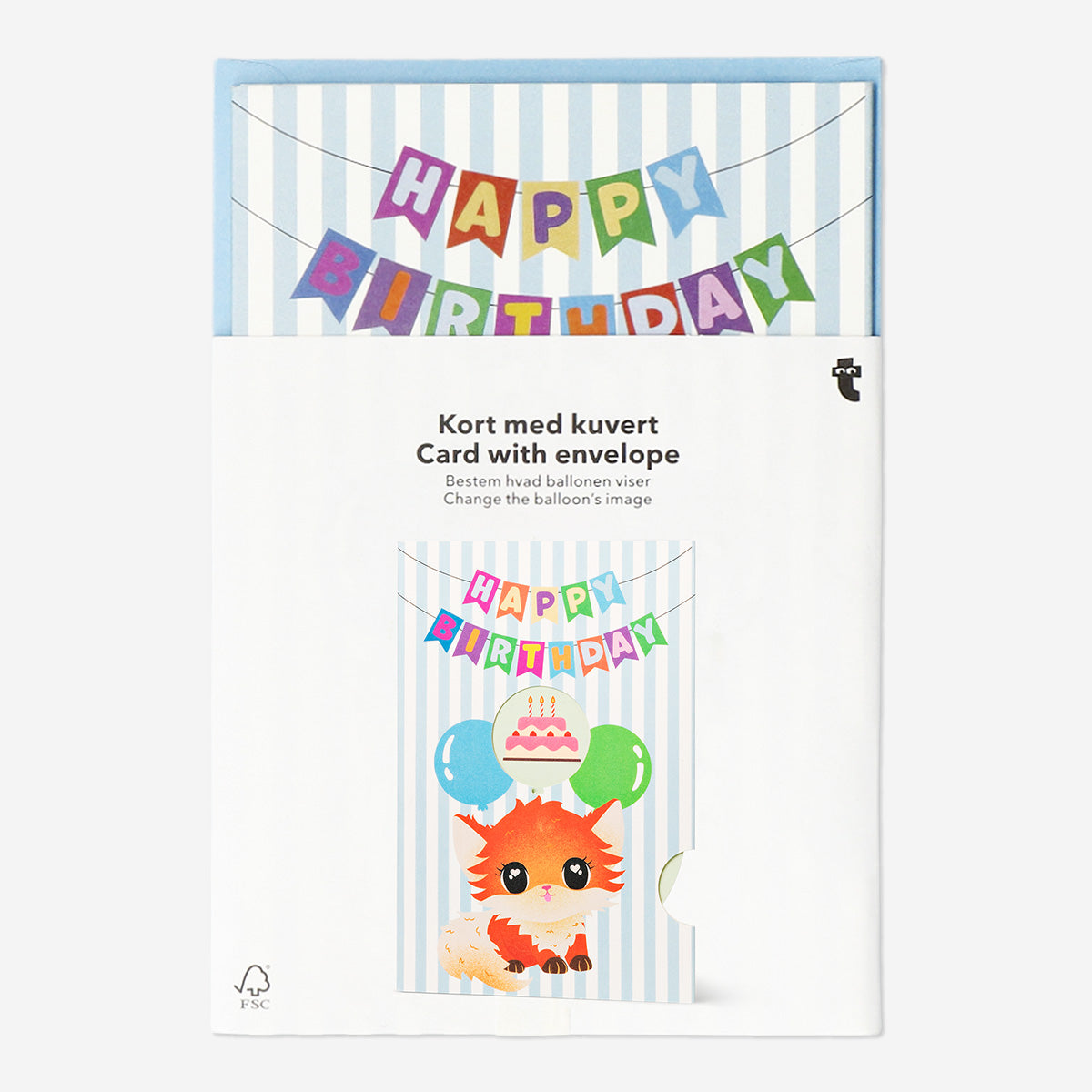 Flying Tiger Copenhagen Kedi Desenli Doğum Günü Kartı