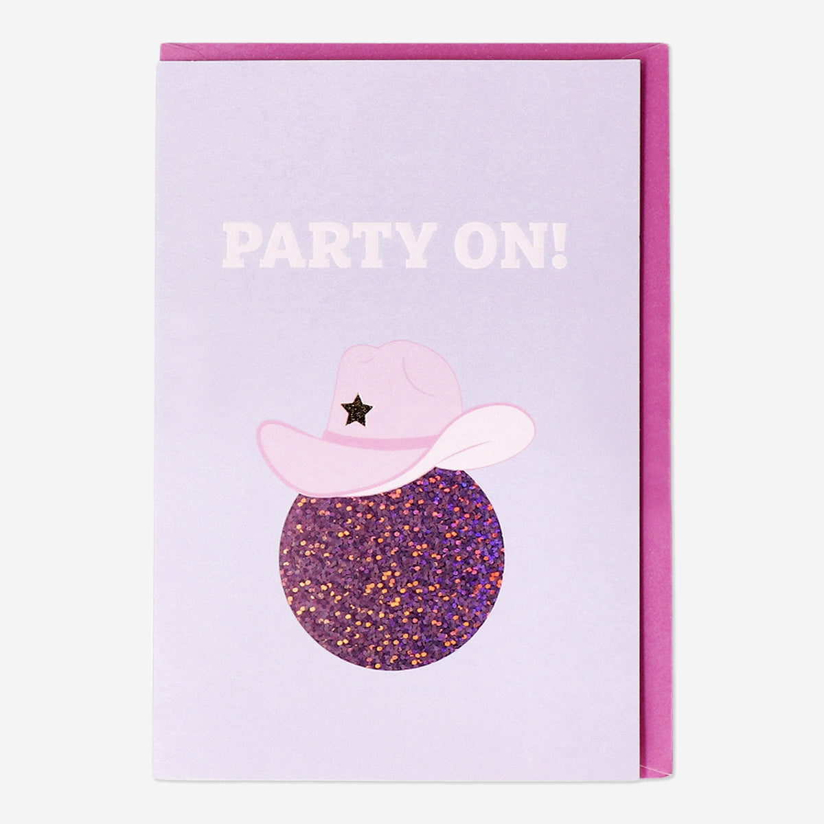 Flying Tiger Copenhagen Pembe Kovboy Şapkası Desenli Tebrik Kartı