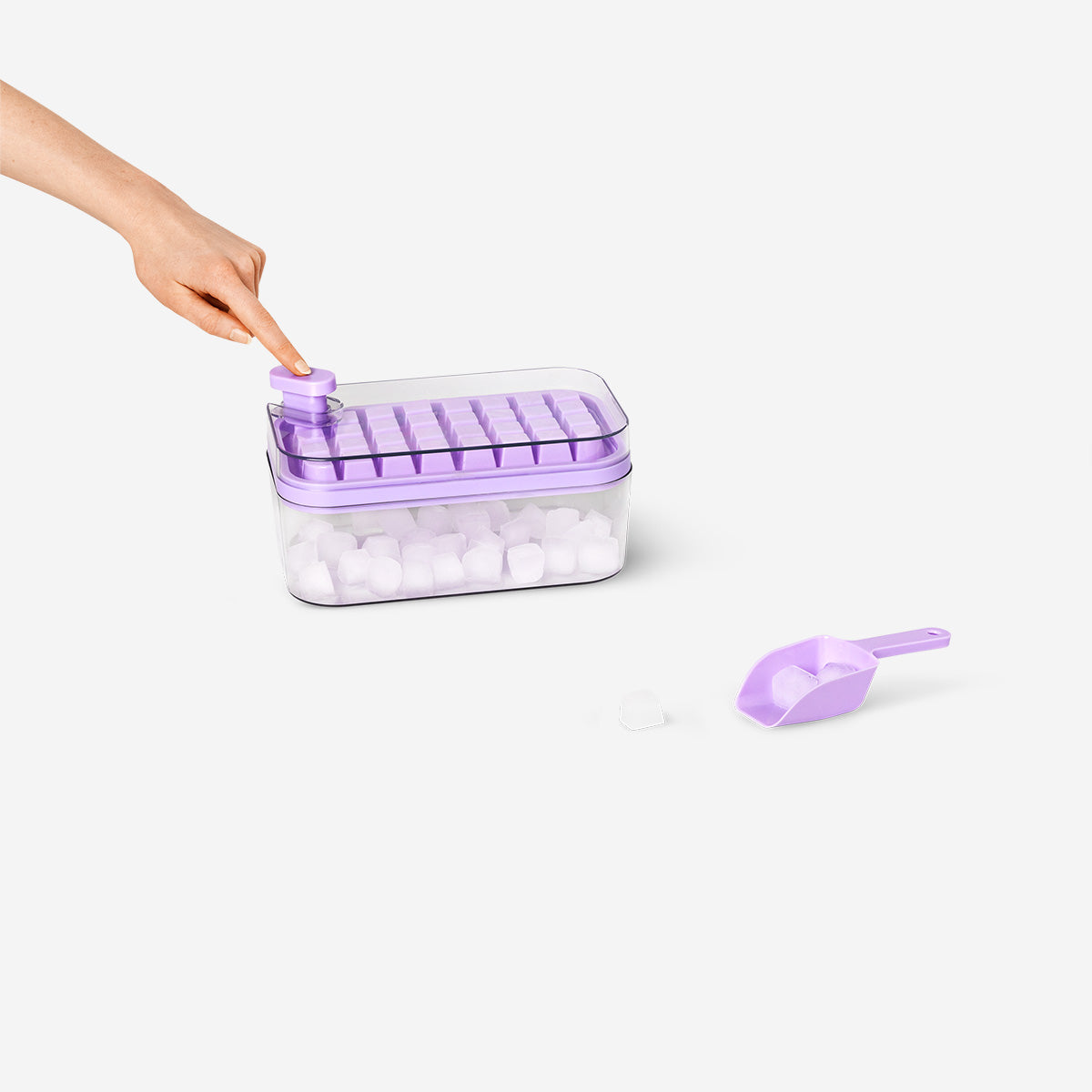 Flying Tiger Copenhagen Mor Kapaklı Buz Kalıbı Kutusu