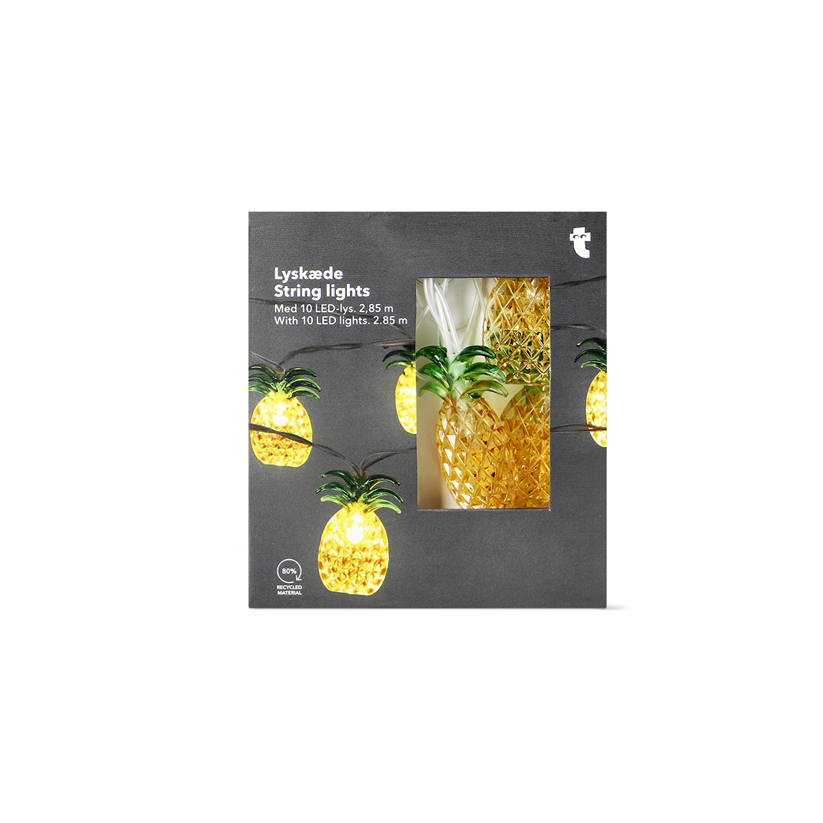 Flying Tiger Copenhagen Sarı Ananas Detaylı LED Işık Zinciri