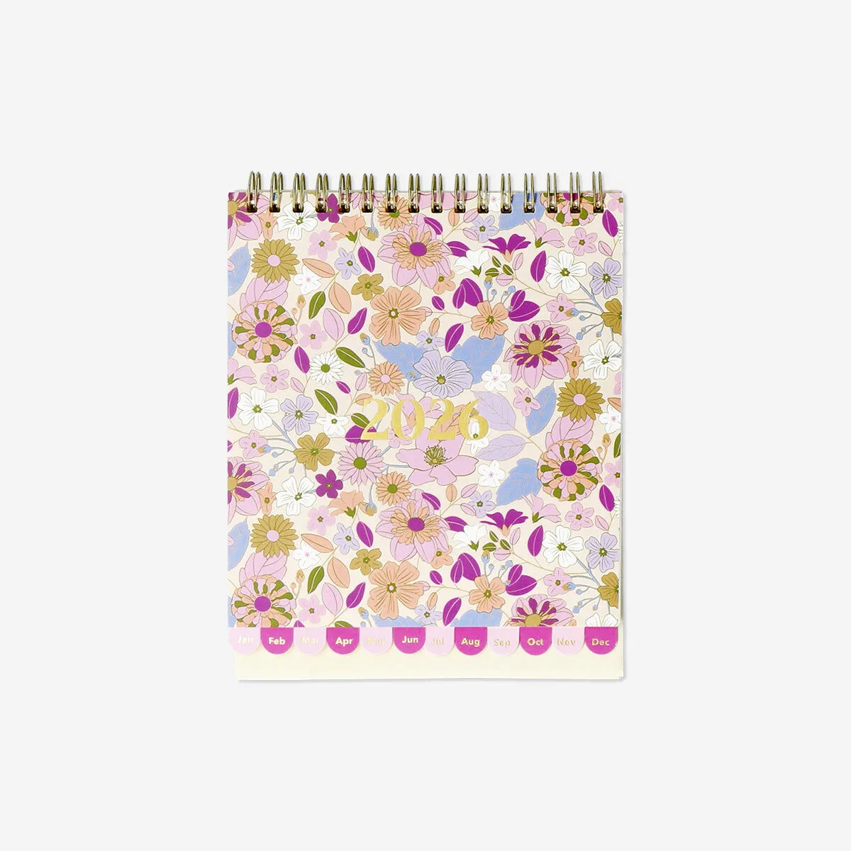 Flying Tiger Copenhagen Pembe Çiçekli 2026 Aylık Masa Takvimi