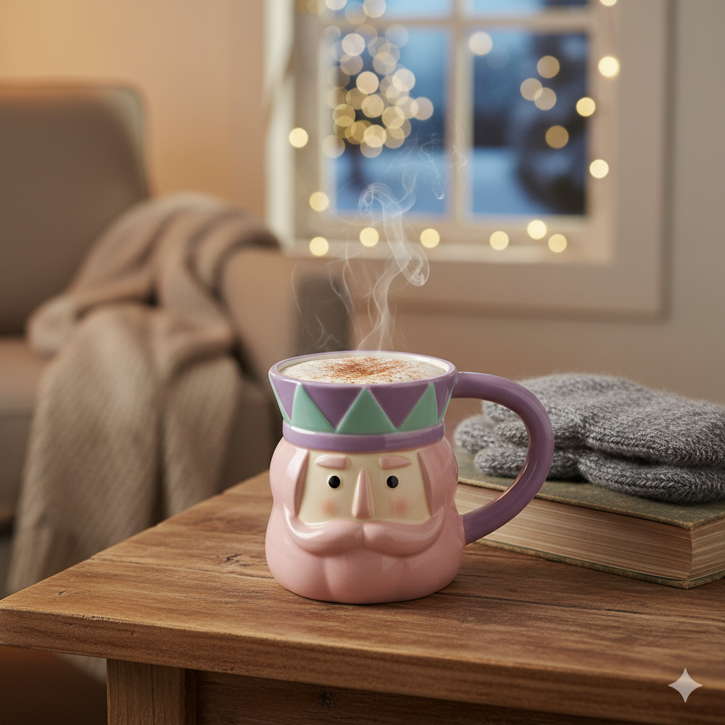 Flying Tiger Copenhagen Fındıkkıran Şekilli Pembe Seramik Kupa