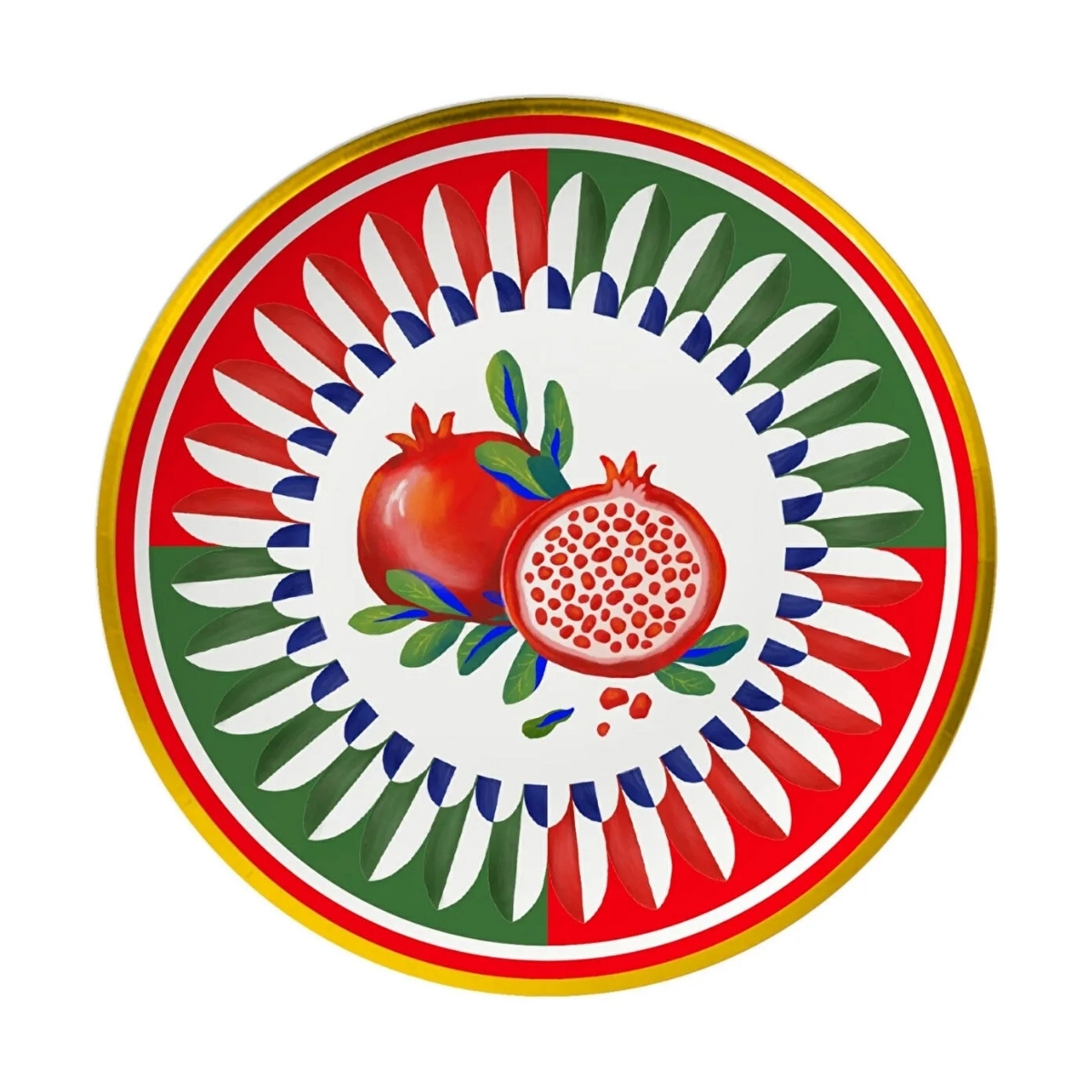 Baci Milano Dolce Vita 6'lı Nar Ekmek Tabağı 16 cm Porselen