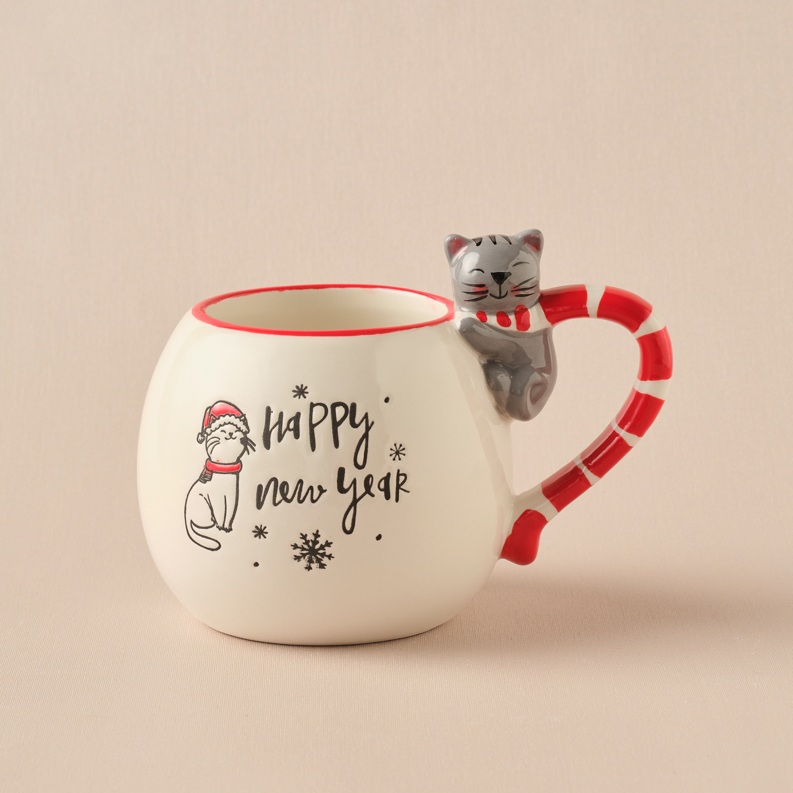 Karaca New Year Yılbaşı Cat Kupa 450 ml