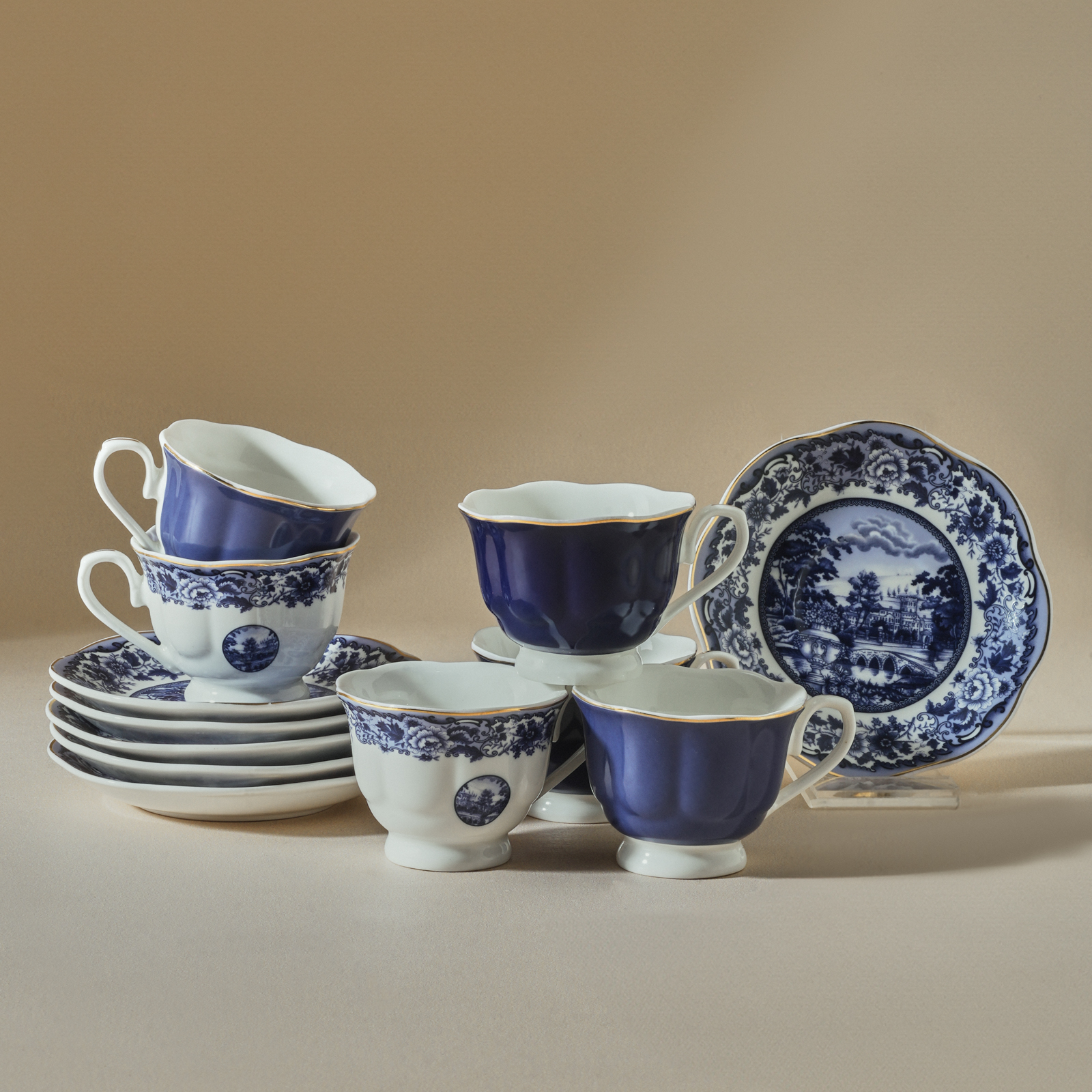 Karaca Blue Odyssey 6 Kişilik Kahve Fincan Takımı 80 ml