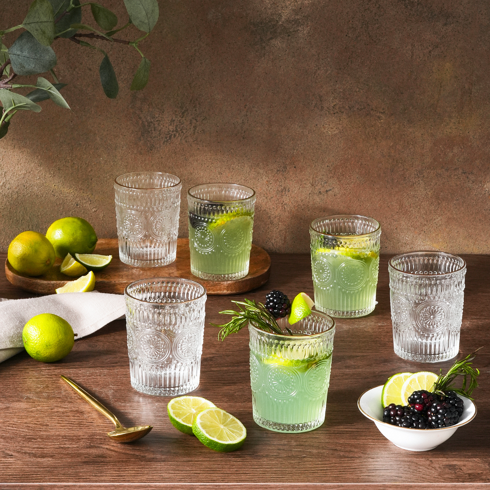 Karaca Sunflower 6'lı Su Bardağı Gold 