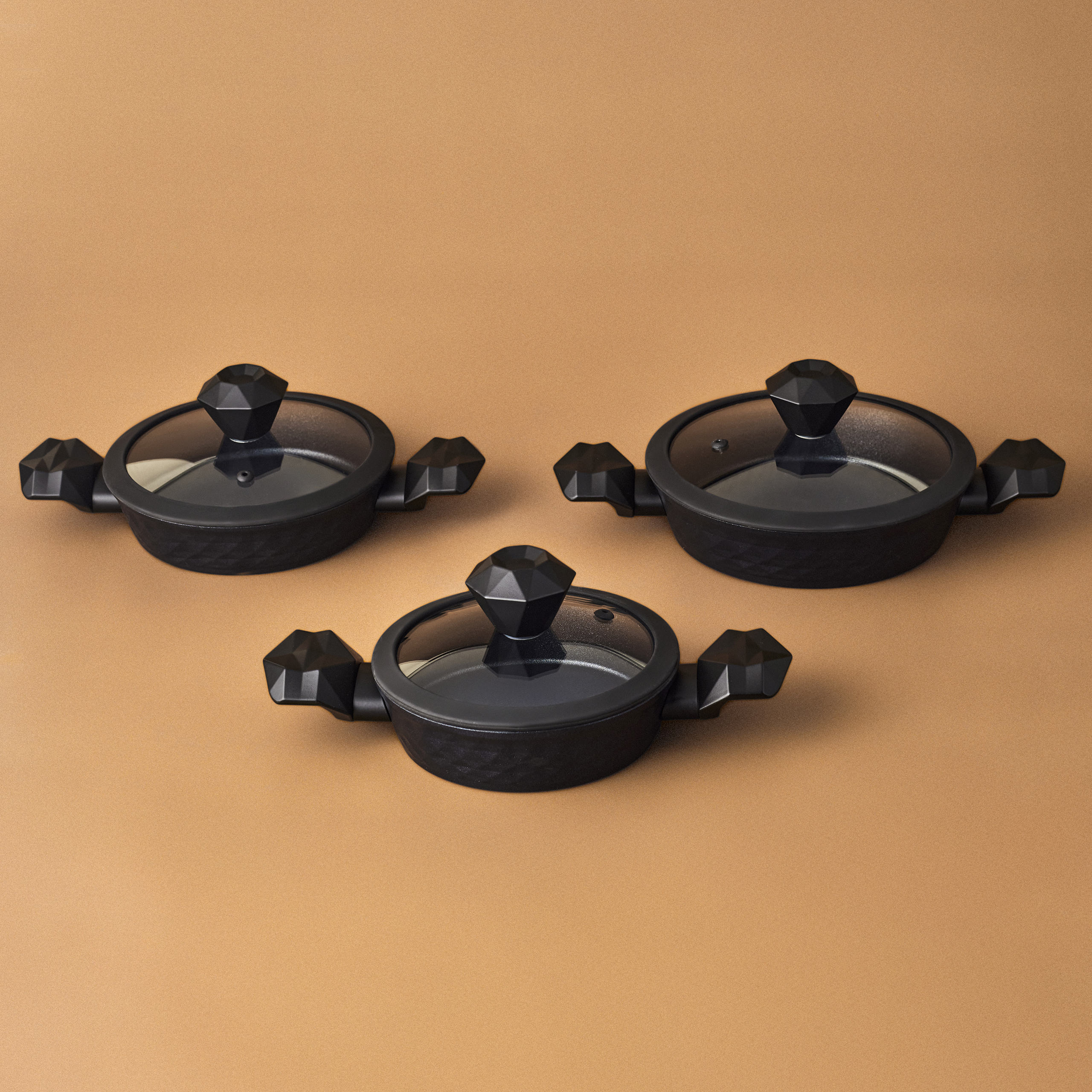 Karaca Biodiamond Antibakteriyel Kulp İndüksiyon Tabanlı 6 Parça Sahan Seti