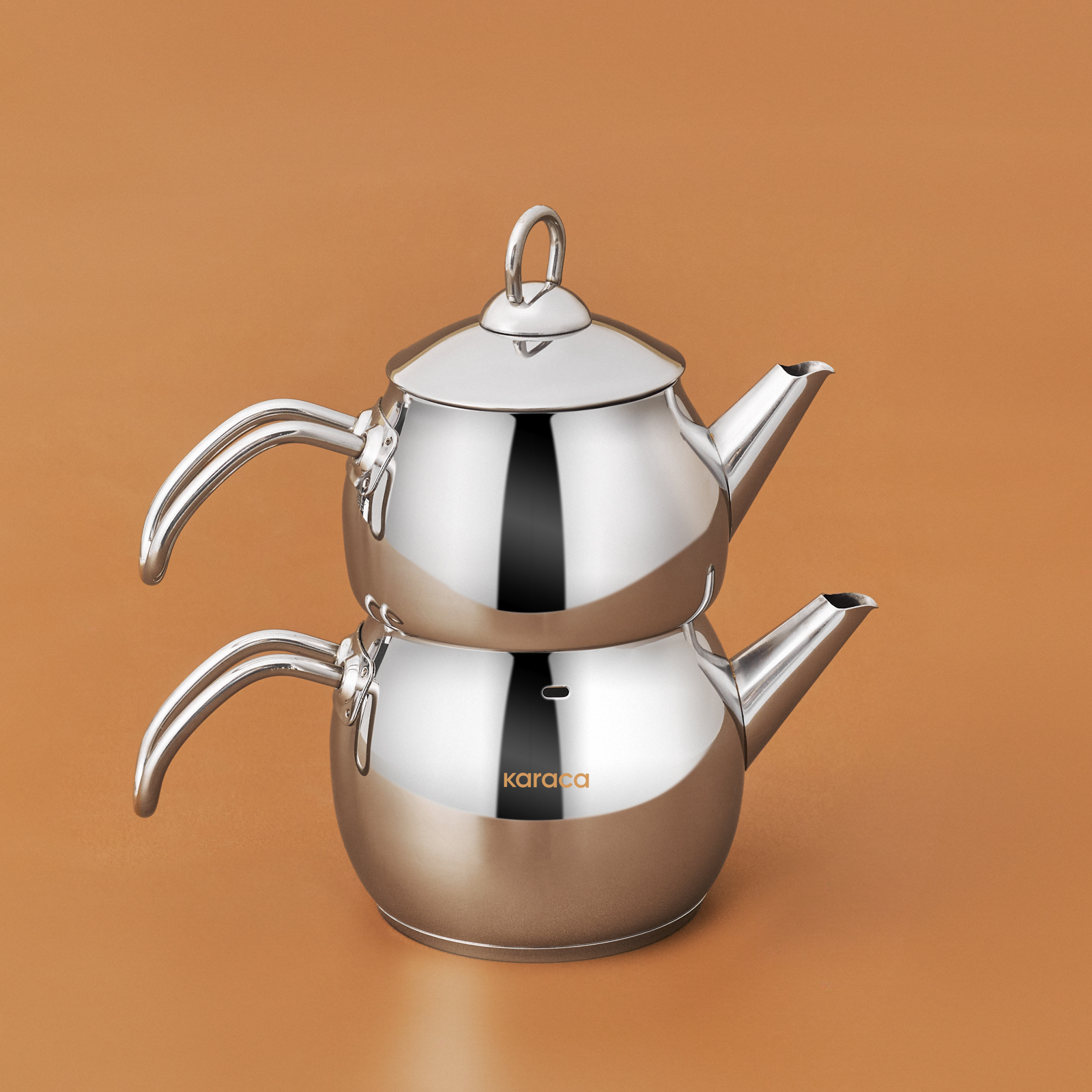 Karaca Adelya İndüksiyon Tabanlı Mini Boy Metal Çaydanlık Takımı