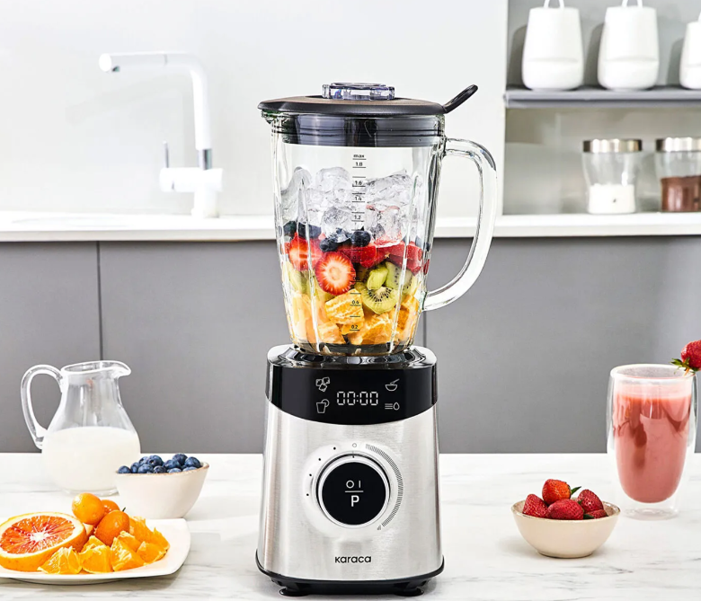 Karaca Dijital Ekran Inox Smoothie Blender Silver 1800W